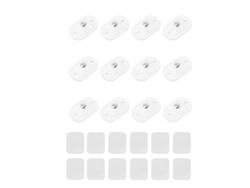 12 Mini Ruedas Autoadhesivas Giratorias De 360 Grados Con Rodamiento De Acero Inoxidable, Color Blanco.