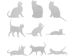 Juego 9 Pegatinas Anticolisión Pvc Ventanas Forma Dibujos Animados Decorativas Fáciles Aplicar Proteger