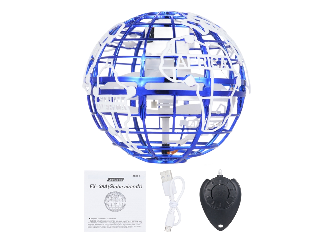 Pelota Voladora, Avión Modelo Boomerang Con Luces Y Control Remoto, Juguete Genial Para Niños, Niñas Y Adolescentes - Azul