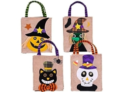 4 Bolsas Para Dulces De Halloween, Bolsas Reutilizables De Tela No Tejida Para Halloween.