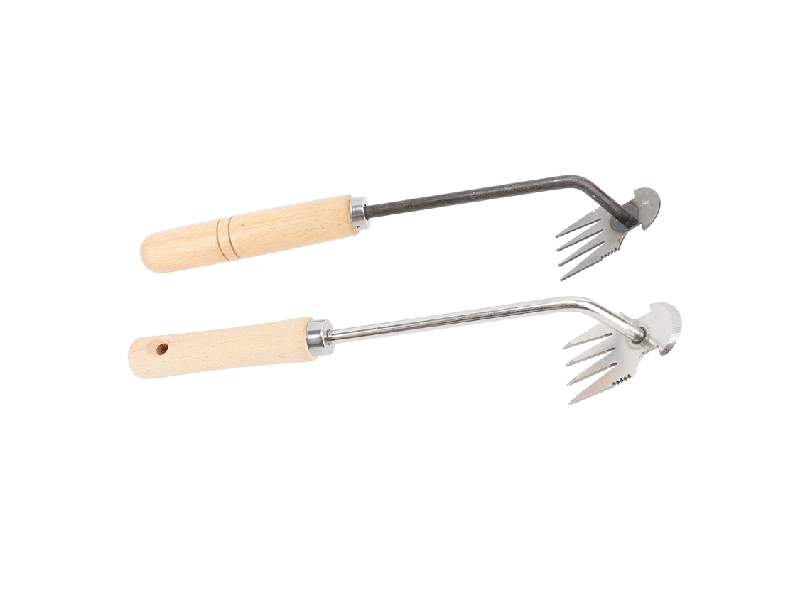 Extractor De Maleza Profesional De Mano Con Mango De Madera Para Jardín, Patio Y Césped.