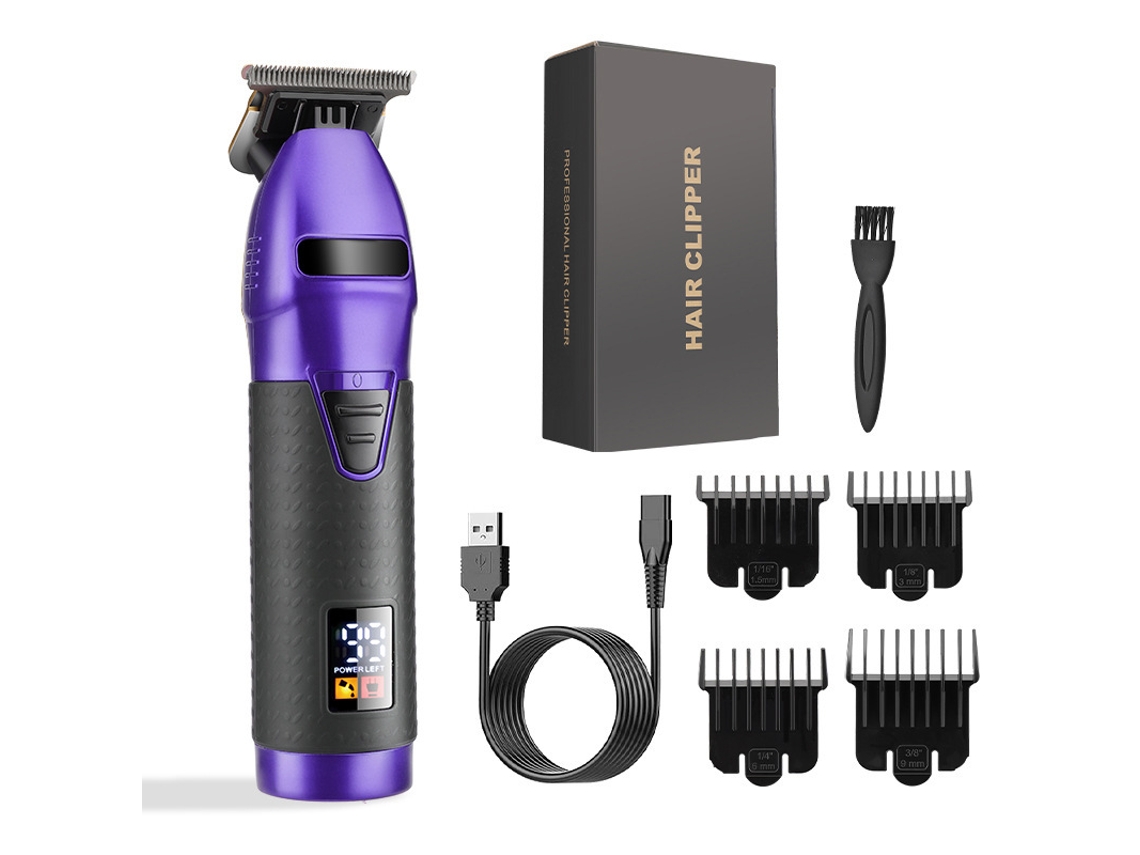 Corta Máquina Cabelo Recarregavel S9 Henten Home Roxo
