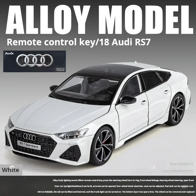 (blanco) 1:18 Rs7 Sportback Modelo De Coche De Juguete De Fundición A Presión