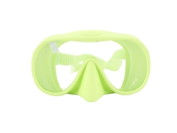 Gafas De Buceo Plegables De Silicona Con Amplio Campo De Visión, Cristal Templado, Antivaho, Color Verde Fruta.