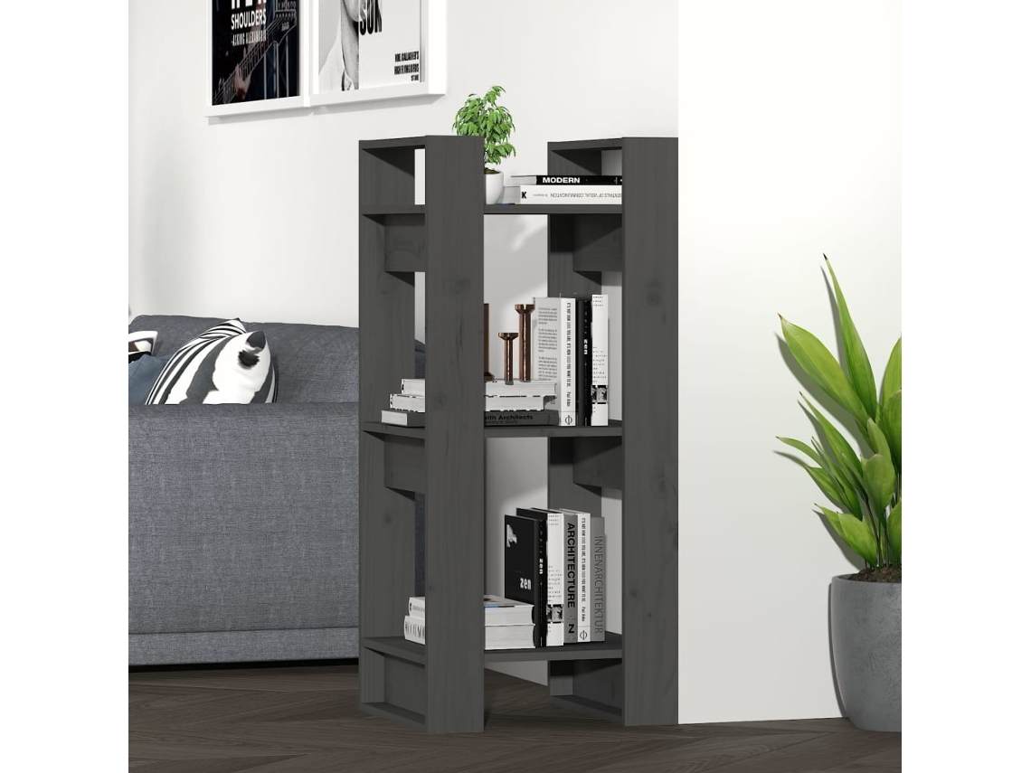 Estantería/Divisoria Aparador 41X35X91 Cm Pino Macizo Gris
