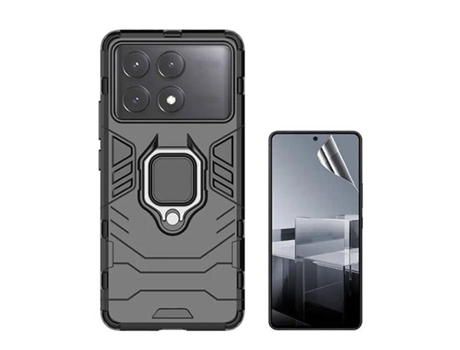 Protector de Pantalla Protectora Frente Proteção para Xiaomi Xiaomi Poco X6 Pro GIFT4ME Hidrogel Negro