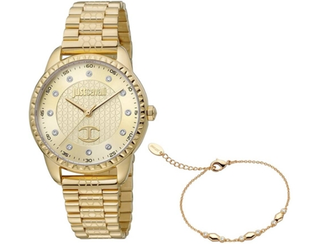 Reloj para Mujer JUST CAVALLI con Pulsera Dorado (Acero Inoxidable)