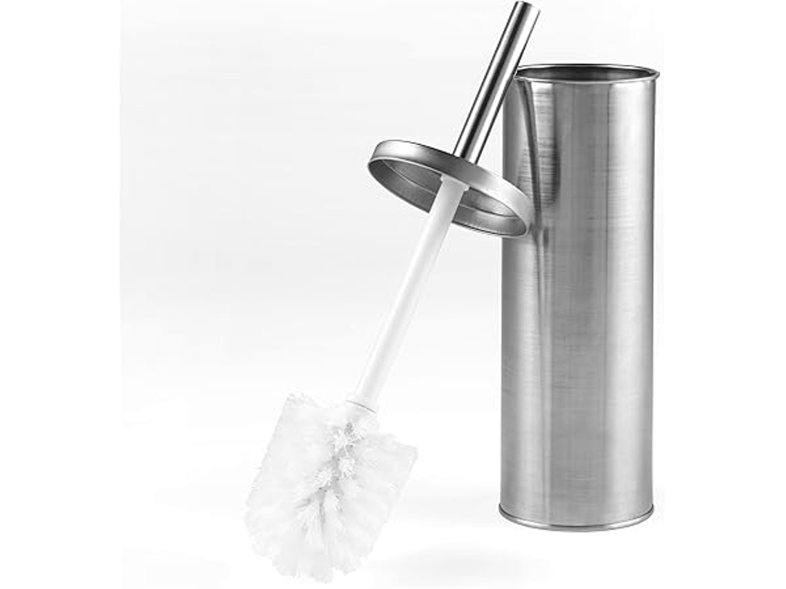 Cepillo Para Inodoro Con Soporte De Acero Inoxidable Y Funda Higiénica De Silicona Para Una Limpieza A Fondo.