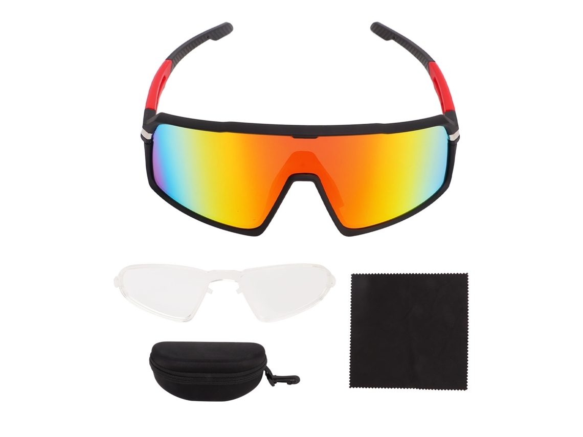 Gafas de sol polarizadas para ciclismo y pesca al aire libre 818 Negro Rojo