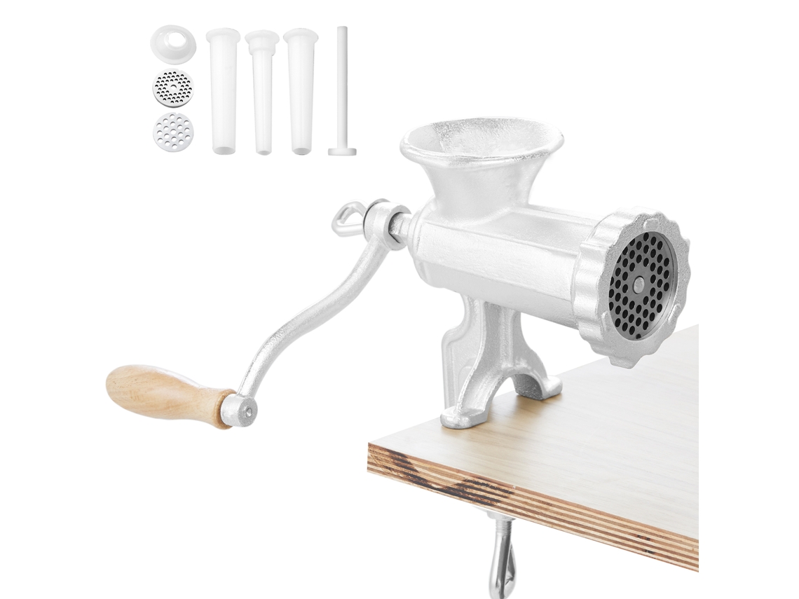 Picadora de carne manual Succebuy de hierro fundido resistente con abrazadera de mesa de acero