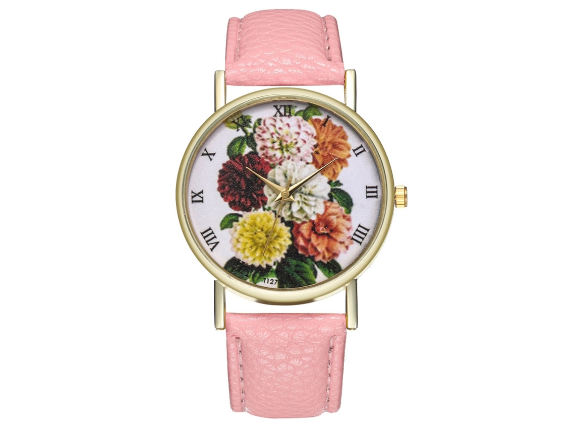 Reloj De Pulsera Casual De Moda Para Hombre Con Correa De Cuarzo Mirage En Rojo Rosa Y Negro.