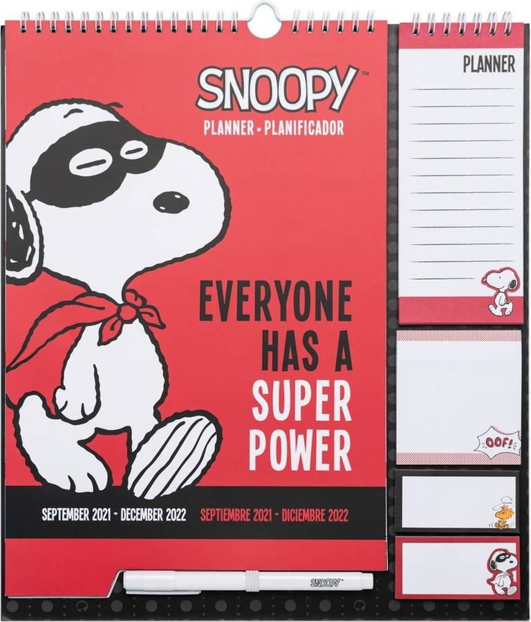 Calendario 2022 Pared snoopy planificador mensual mesual │calendario familiar erik 20212022