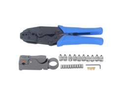 Juego De Herramientas Para Cables Coaxiales Con Pelacables De Trinquete Y Crimpadora Para Rg58, Rg59 Y Rg62.