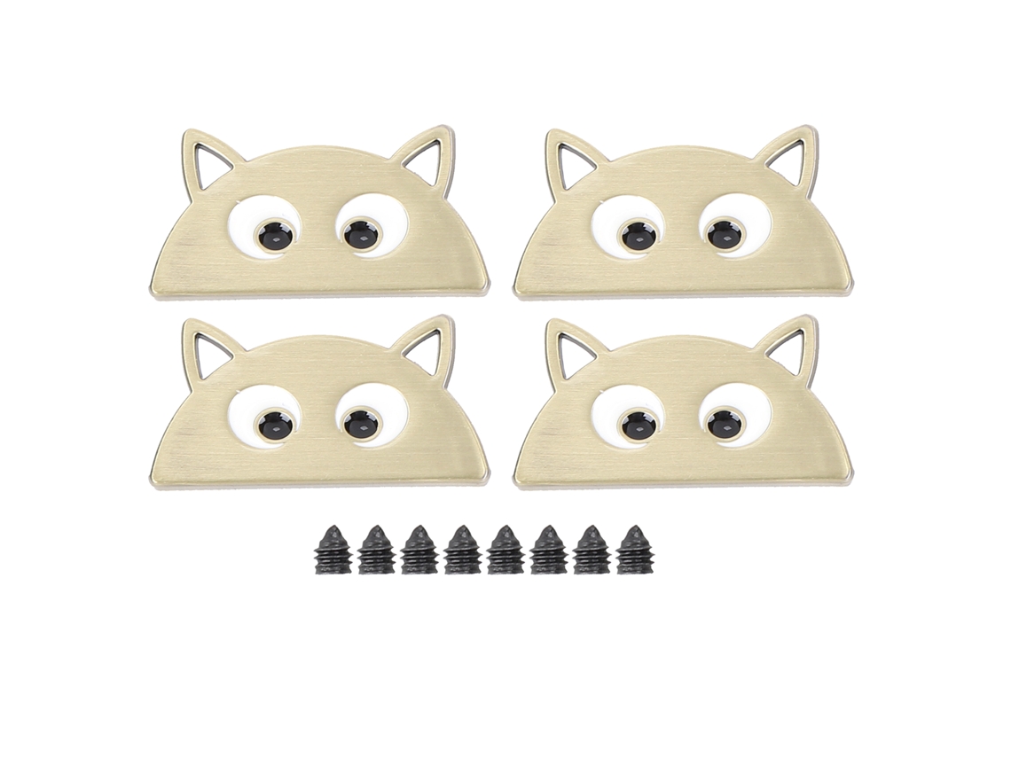4 Hebillas Metálicas Semicirculares Con Diseño De Dibujos Animados Para Decorar Bolsos Y Maletas (bronce B01-51-52054)