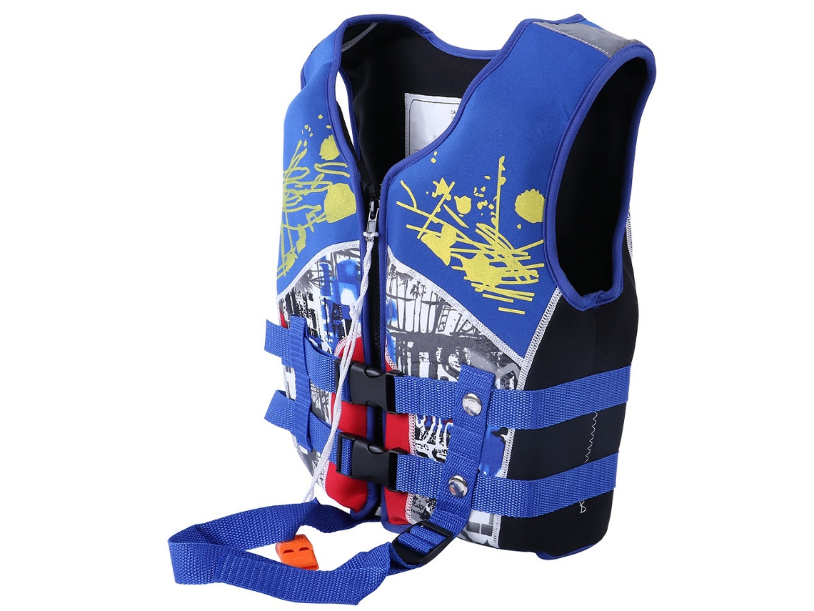 Chaleco salvavidas de neopreno para niños Manner Kids, ideal para aprender a nadar, bañadores (azul L)
