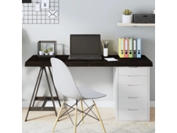 Tablero Mesa | Superficie De Mesa | Tablero De Escritorio Madera Roble Tratada Marrón Oscuro 140x50x(2-6) Cm Wsd49009