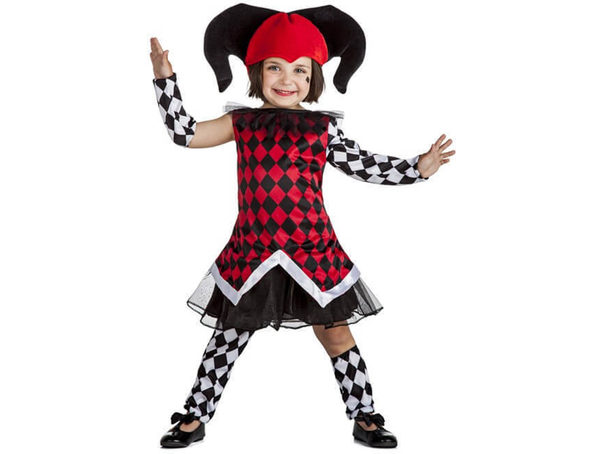 Disfraz de Niña DISFRAZZES Arlequina (Talla: 3 a 4 años)