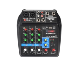 Mezclador de audio, conectividad Bluetooth, control de 4 canales, enchufe UE OEM