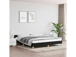 Cama Sin Colchón Tela Negro 180x200 Cm