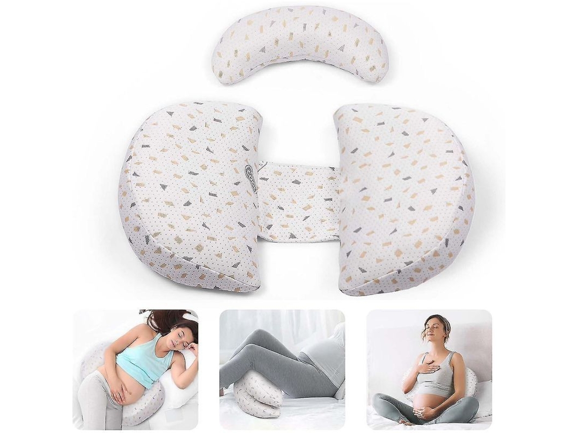 2026-almohada Embarazo Con Tapa Lavable, Cojín De Apoyo Ajustable Para Barriga Y Espalda