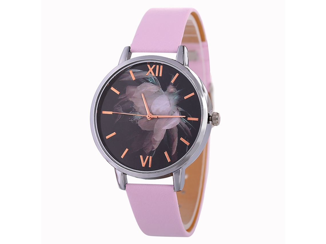 Relógio De Pulso Feminino De Moda Leisure Com Strass Simples E Volante De Liga Quarz (preto)