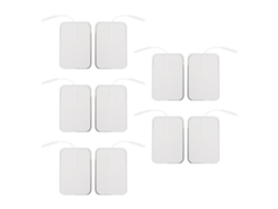 10 Almohadillas De Electrodos Rectangulares Reutilizables Para Máquina Tens