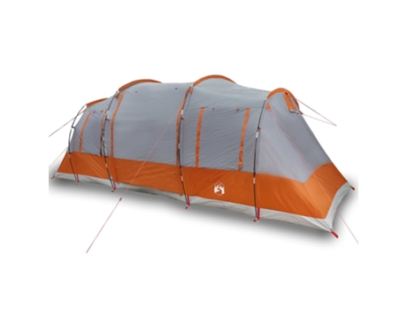 Tienda de campaña familiar túnel 6 personas VIDAXL impermeable gris