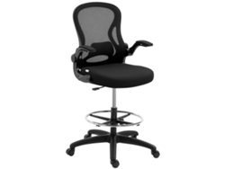 Silla Giratoria Negra Para Dibujar Con Reposapiés