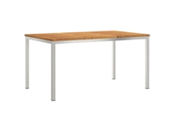 Mesa Jardín | Mesa De Exterior | Mesadecomedor Marrón 150 X 90 X 75 Cm Madera De Acacia Sólida