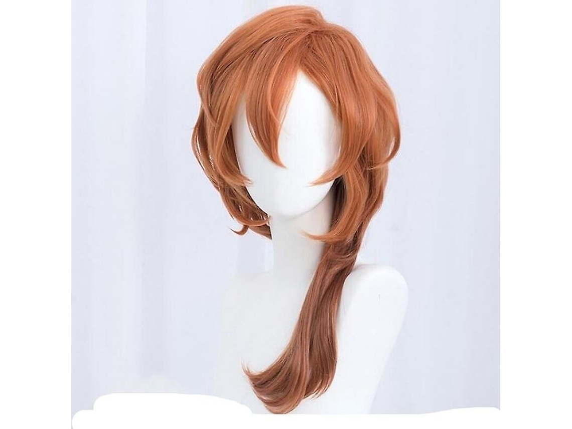 Fasst-peluca De Cosplay Chuya Nakahara Bungo Stray Dogs Pelo Sintético Resistente Al Calor Con Gorro Para Adultos