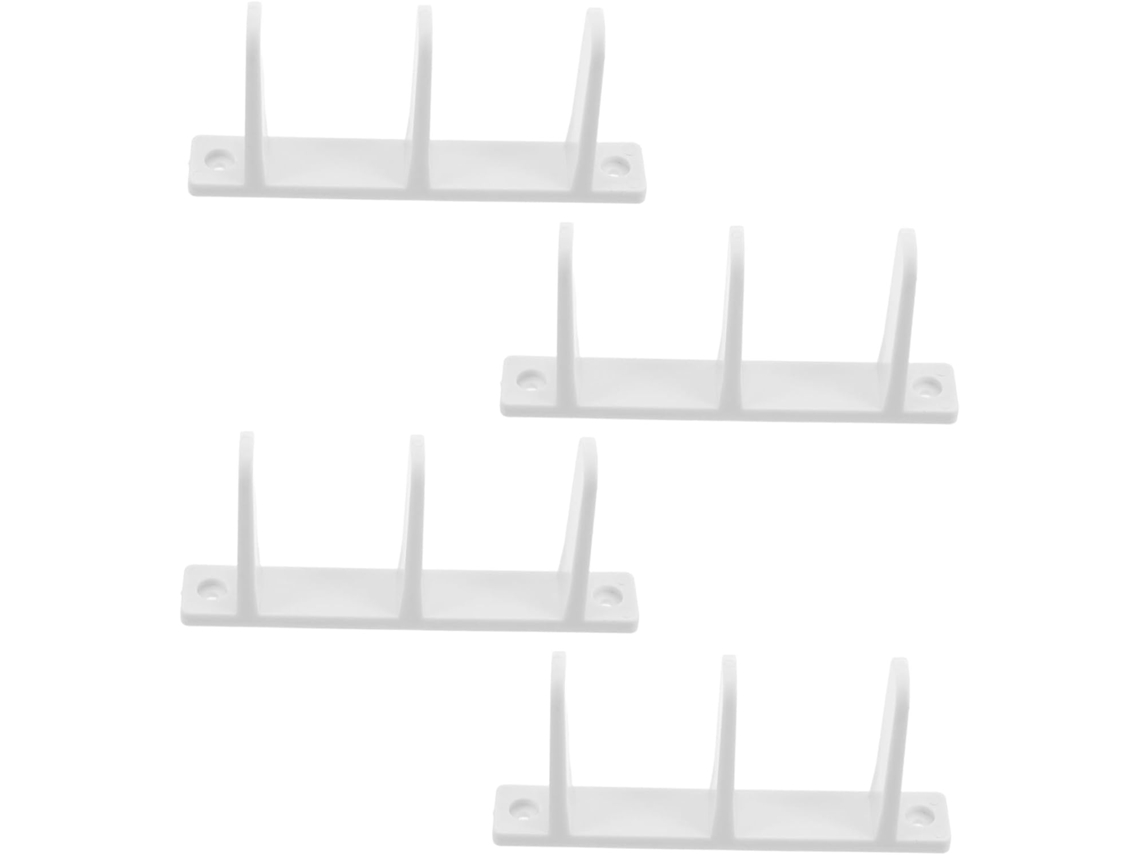 4 Guías Inferiores Para Puertas Correderas Con Tornillos, De Plástico Negro.