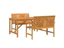 Maison Exclusive - Juego de comedor de jardín de 3 piezas en color marrón