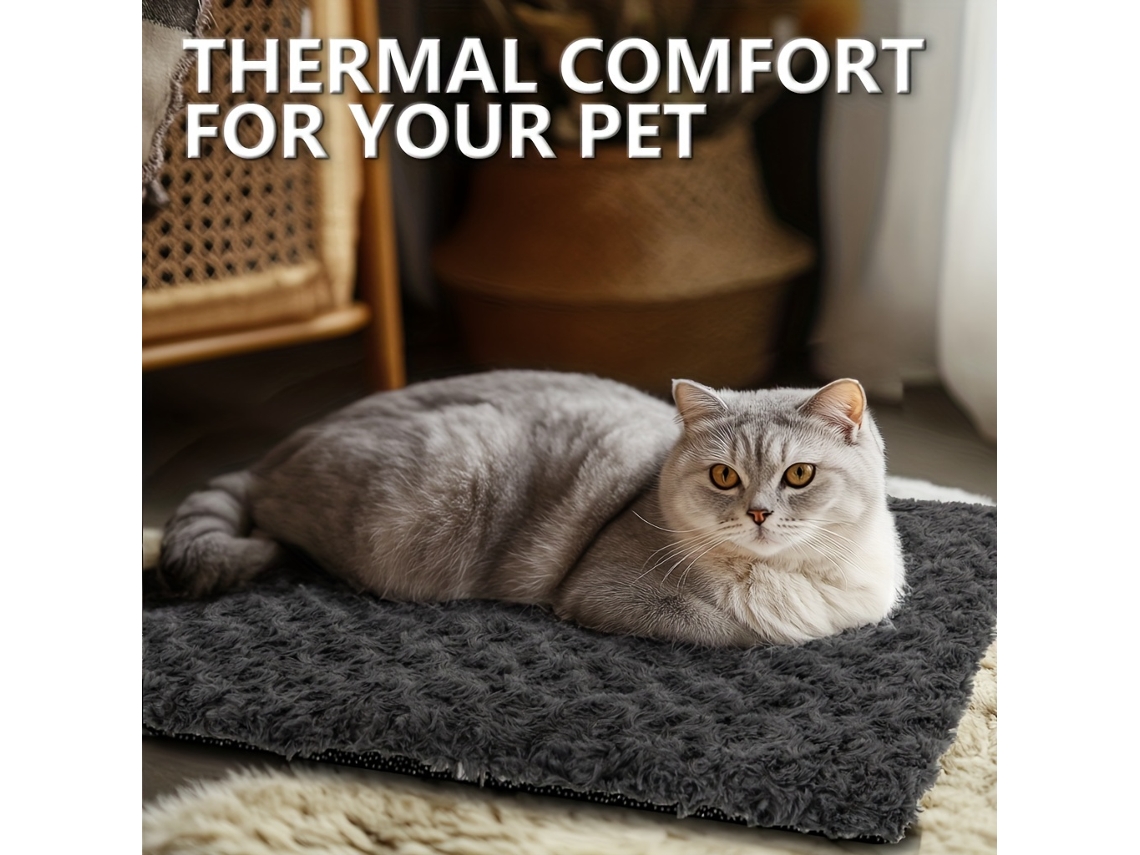 Alfombrilla Calefactora Para Cama De Gatos Y Perros, Tamaño L (70 X 50 Cm), Fácil De Lavar, Con Base Antideslizante Y Funda Extraíble.