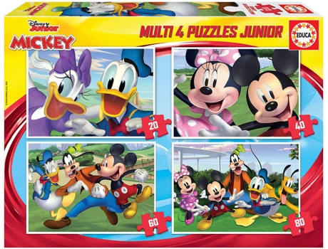 Puzzle EDUCA 4x Puzzles Progressivos Mickey & Friends (Edad Mínima: 3 Años - 0 Piezas)