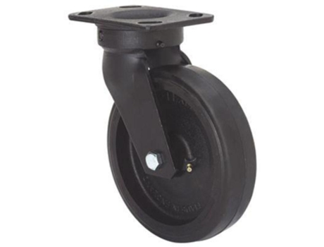 Rueda giratora placa 10gt250-hgb hierro-goma negra natural eje bolas ALEX