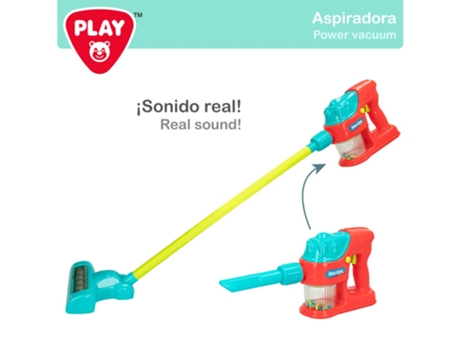 PLAY Aspiradora juguete 2 en 1 c/succión y sonido