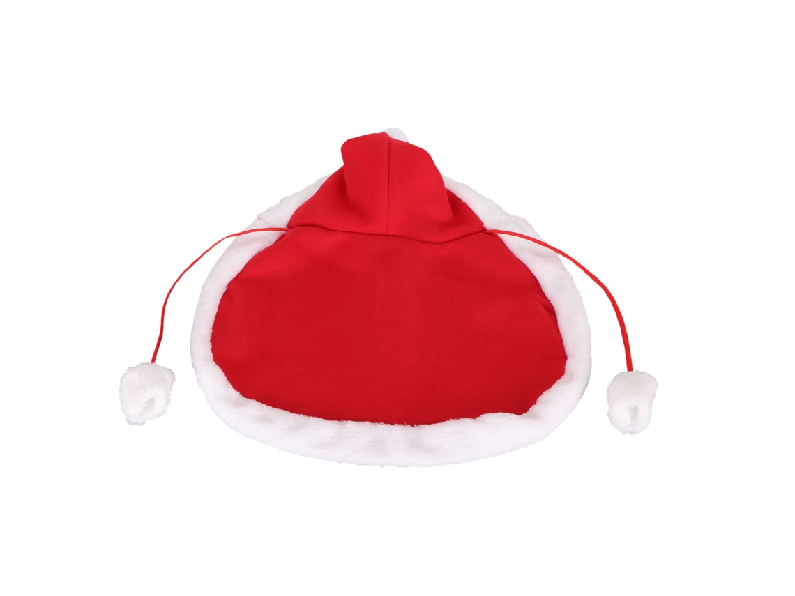 Manta navideña Kkpm para mascotas con felpa e hilo de lana rojo y blanco, un hermoso y llamativo poncho para fiestas navideñas.