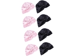 Gorros De Noche De Satén De 8 Piezas, Gorros Elásticos De Satén Para El Cuidado Del Cabello, Accesorio Para Dormir