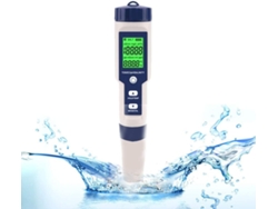 Medidor de pH de alta precisión, comprobador digital 5 en 1 para el control de la calidad del agua, incluye pantalla LCD retroiluminada y calibración automática.