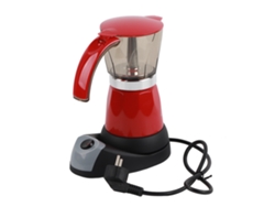 Cafetera eléctrica de briquetas para cocina, desmontable, 300 ml, 480 W, color rojo