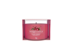Vela votiva Yankee Candle en vidrio de cerezo negro, perfume para interiores.