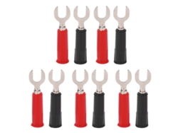 10 Adaptadores En Forma De U J.20019 De 6 Mm A Conector Banana De 4 Mm, Resistentes A Alta Presión.
