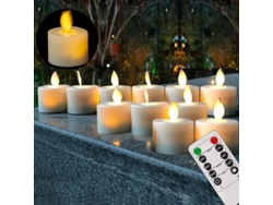 Juego De 12 Velas Led Sin Llama Con Luces Intermitentes Para Fiestas De Navidad Y Halloween.