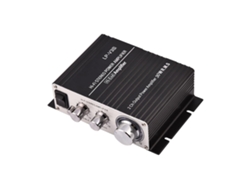 Mini Amplificador De Audio Estéreo Hifi De 2 Canales Y 30 W X 2 Para Coche, Moto Y Barco - Negro