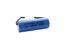 Batería recargable de iones de litio 18500 3,7 V 1300 mAh con pines de soldadura - Dimensiones 51 x 18 (diámetro) mm