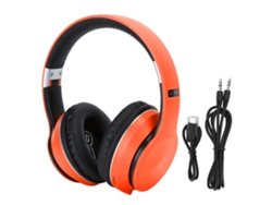 Auriculares Deportivos Estéreo Inalámbricos Bluetooth Plegables Con Radio Fm - Naranja
