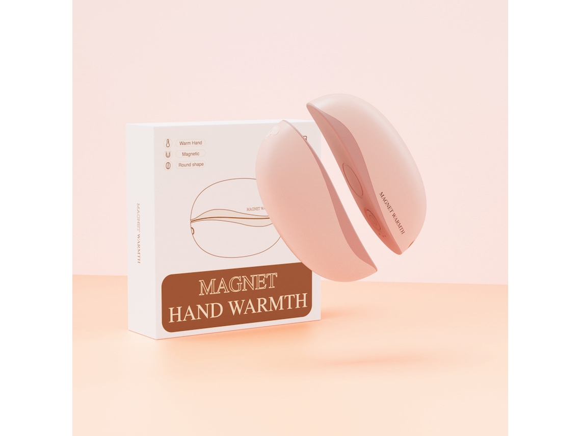 Calentadores de manos magnéticos eléctricos, portátiles 2 en 1 para inviernos fríos Chrui (rosa)