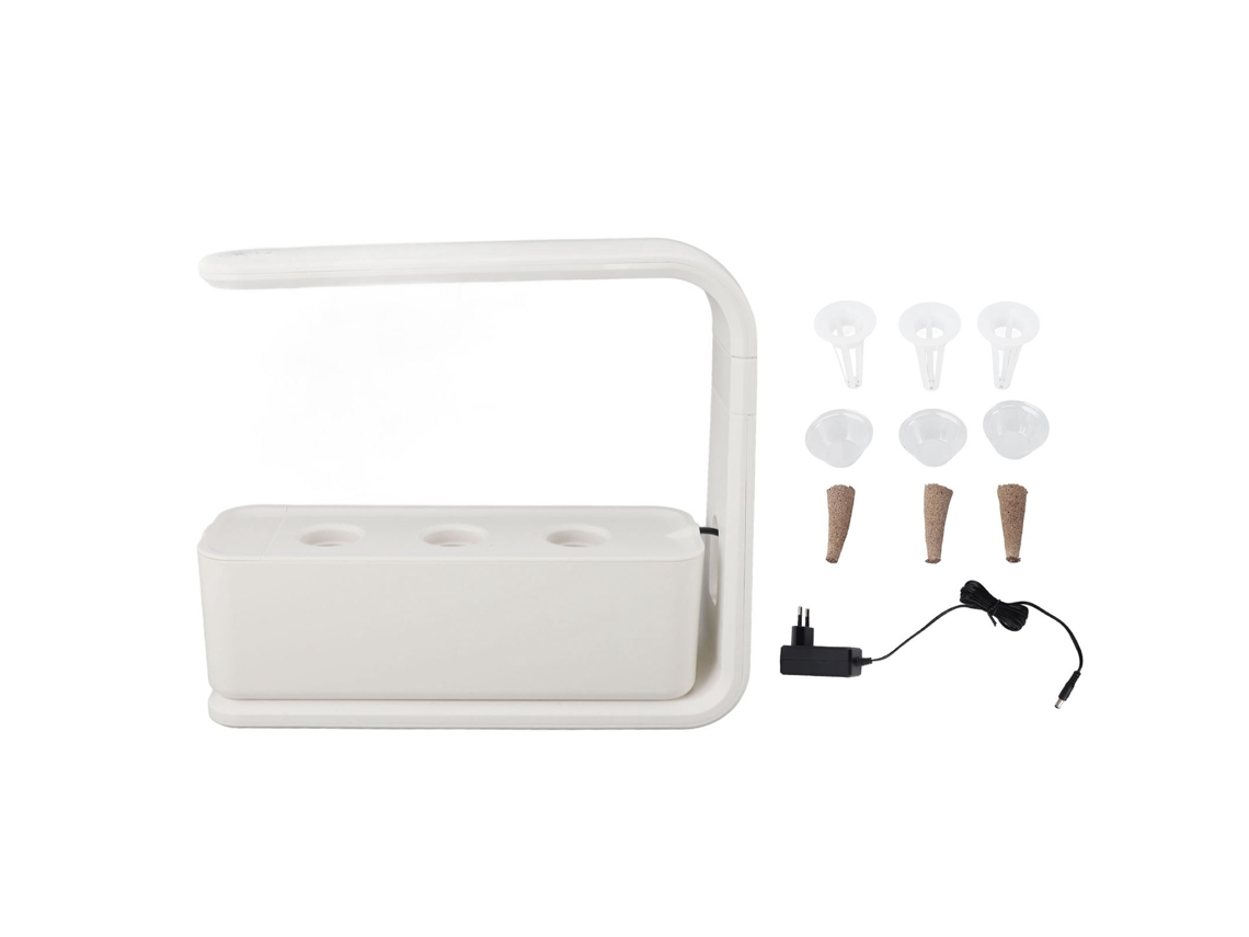 Sistema hidropónico con luz de espectro completo para el crecimiento de jardines de interior