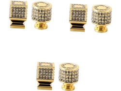 Tiradores De Muebles De Aleación Con Diamantes De Imitación, Paquete De 6, Delicados Tiradores Para Acabados De Gabinetes