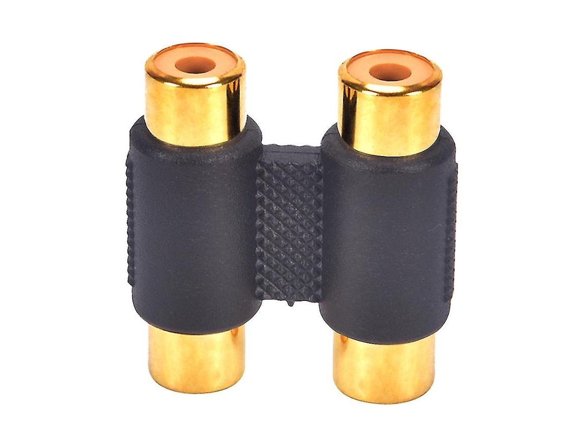 Adaptador de audio con conector RCA doble hembra a hembra, acoplador de audio